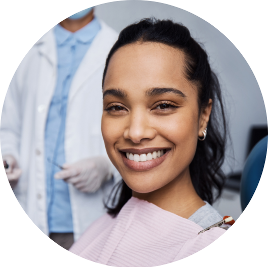 Smiling patient at dental clinic